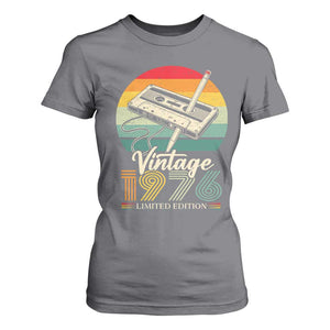 Vintage 1976 T Shirt For Women 50th Birthday Turning 50 Year Old Gifts TS10 Charcoal Print Your Wear