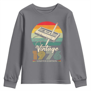 Vintage 1976 Youth Sweatshirt 50th Birthday Turning 50 Year Old Gifts TS10 Charcoal Print Your Wear