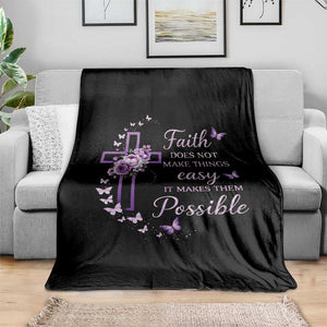 Christian Jesus Throw Blanket Vintage Bible Verse Printed Faith Blessed Inspirational Girl TS10 Print Your Wear