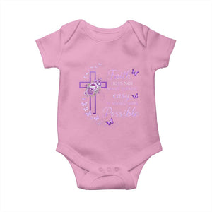 Christian Jesus Baby Onesie Vintage Bible Verse Printed Faith Blessed Inspirational Girl TS10 Light Pink Print Your Wear