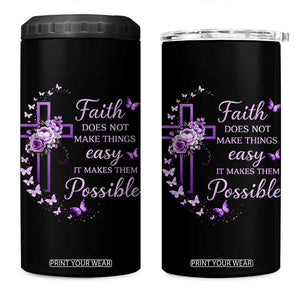 Christian Jesus 4 in 1 Can Cooler Tumbler Vintage Bible Verse Printed Faith Blessed Inspirational Girl TS10 One Size: 16 oz Black Print Your Wear