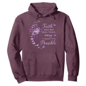 Christian Jesus Hoodie Vintage Bible Verse Printed Faith Blessed Inspirational Girl TS10 Maroon Print Your Wear