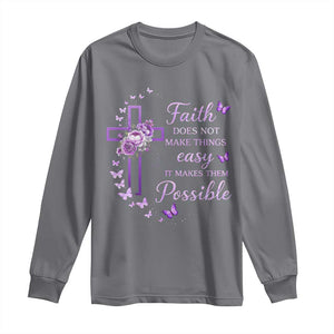 Christian Jesus Long Sleeve Shirt Vintage Bible Verse Printed Faith Blessed Inspirational Girl TS10 Charcoal Print Your Wear
