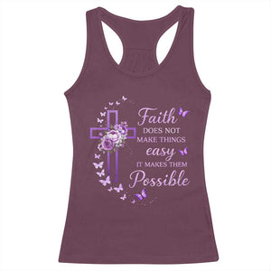 Christian Jesus Racerback Tank Top Vintage Bible Verse Printed Faith Blessed Inspirational Girl TS10 Maroon Print Your Wear