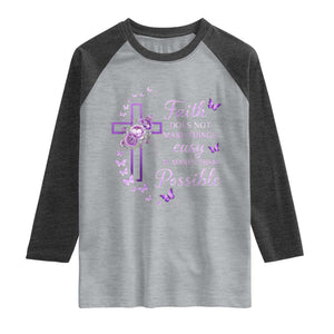Christian Jesus Raglan Shirt Vintage Bible Verse Printed Faith Blessed Inspirational Girl TS10 Heather Gray Heather Charcoal Print Your Wear