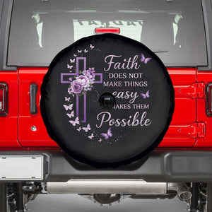 Christian Jesus Spare Tire Cover Vintage Bible Verse Printed Faith Blessed Inspirational Girl TS10 Black Print Your Wear
