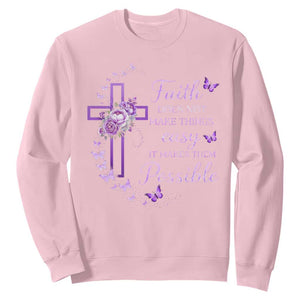 Christian Jesus Sweatshirt Vintage Bible Verse Printed Faith Blessed Inspirational Girl TS10 Light Pink Print Your Wear