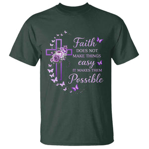 Christian Jesus T Shirt Vintage Bible Verse Printed Faith Blessed Inspirational Girl TS10 Dark Forest Green Print Your Wear