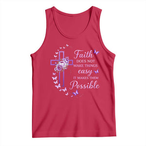 Christian Jesus Tank Top Vintage Bible Verse Printed Faith Blessed Inspirational Girl TS10 Red Print Your Wear