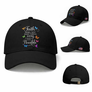 Christian Jesus Baseball Cap Butterfly Art Bible Verse Printed Faith Blessed Inspirational Girl TS10 Baseball Cap Universal Fit Black Print Your Wear