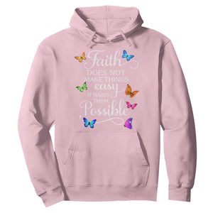 Christian Jesus Hoodie Butterfly Art Bible Verse Printed Faith Blessed Inspirational Girl TS10 Light Pink Print Your Wear