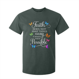 Christian Jesus T Shirt For Kid Butterfly Art Bible Verse Printed Faith Blessed Inspirational Girl TS10 Dark Forest Green Print Your Wear
