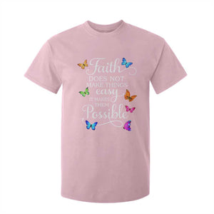 Christian Jesus T Shirt For Kid Butterfly Art Bible Verse Printed Faith Blessed Inspirational Girl TS10 Light Pink Print Your Wear