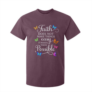 Christian Jesus T Shirt For Kid Butterfly Art Bible Verse Printed Faith Blessed Inspirational Girl TS10 Maroon Print Your Wear