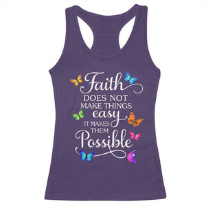 Christian Jesus Racerback Tank Top Butterfly Art Bible Verse Printed Faith Blessed Inspirational Girl TS10 Purple Print Your Wear