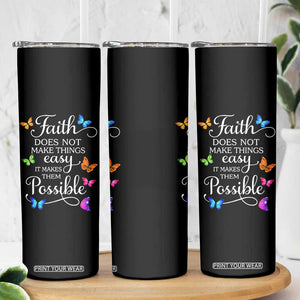 Christian Jesus Skinny Tumbler Butterfly Art Bible Verse Printed Faith Blessed Inspirational Girl TS10 Print Your Wear