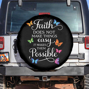 Christian Jesus Spare Tire Cover Butterfly Art Bible Verse Printed Faith Blessed Inspirational Girl TS10 No hole Black Print Your Wear