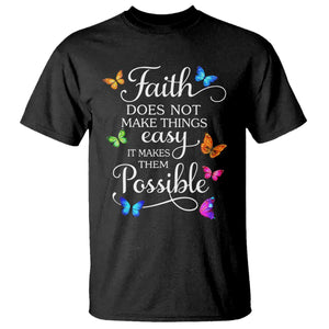 Christian Jesus T Shirt Butterfly Art Bible Verse Printed Faith Blessed Inspirational Girl TS10 Black Print Your Wear