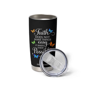 Christian Jesus Tumbler Cup Butterfly Art Bible Verse Printed Faith Blessed Inspirational Girl TS10 Print Your Wear