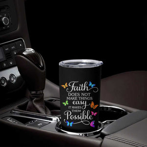 Christian Jesus Tumbler Cup Butterfly Art Bible Verse Printed Faith Blessed Inspirational Girl TS10 Print Your Wear
