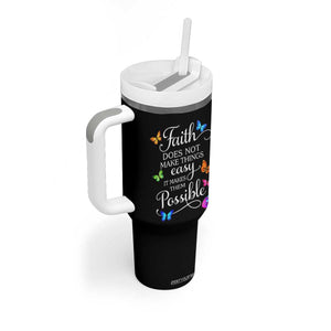 Christian Jesus Tumbler With Handle Butterfly Art Bible Verse Printed Faith Blessed Inspirational Girl TS10 Print Your Wear