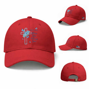 Christian Jesus Baseball Cap The Lord Bless You Encouraging Bible Verse Butterfly Art TS10 Baseball Cap Universal Fit Red Print Your Wear