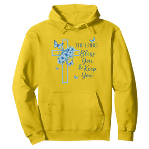 Christian Jesus Hoodie The Lord Bless You Encouraging Bible Verse Butterfly Art TS10 Daisy Print Your Wear