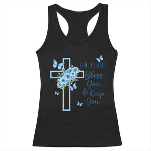 Christian Jesus Racerback Tank Top The Lord Bless You Encouraging Bible Verse Butterfly Art TS10 Black Print Your Wear