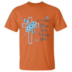 Christian Jesus T Shirt The Lord Bless You Encouraging Bible Verse Butterfly Art TS10 Orange Print Your Wear