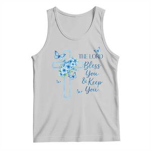 Christian Jesus Tank Top The Lord Bless You Encouraging Bible Verse Butterfly Art TS10 Ash Print Your Wear