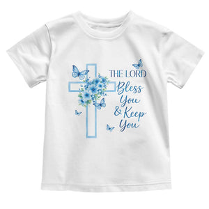 Christian Jesus Toddler T Shirt The Lord Bless You Encouraging Bible Verse Butterfly Art TS10 White Print Your Wear