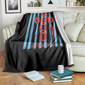 Christian Jesus Lovers Throw Blanket Striped Preppy God Is Good All The Time TS10 Print Your Wear