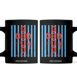 Christian Jesus Lovers Coffee Mug Striped Preppy God Is Good All The Time TS10 Black Print Your Wear