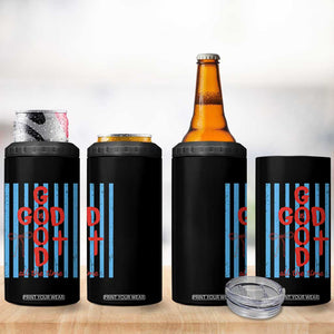 Christian Jesus Lovers 4 in 1 Can Cooler Tumbler Striped Preppy God Is Good All The Time TS10 Print Your Wear