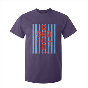 Christian Jesus Lovers T Shirt For Kid Striped Preppy God Is Good All The Time TS10 Purple Print Your Wear