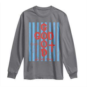 Christian Jesus Lovers Long Sleeve Shirt Striped Preppy God Is Good All The Time TS10 Charcoal Print Your Wear