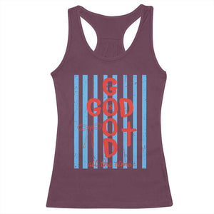 Christian Jesus Lovers Racerback Tank Top Striped Preppy God Is Good All The Time TS10 Maroon Print Your Wear