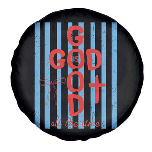 Christian Jesus Lovers Spare Tire Cover Striped Preppy God Is Good All The Time TS10 Print Your Wear