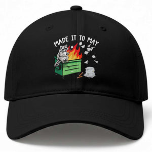 Last Day of School Baseball Cap Funny Raccoon Dumpster Fire Made It To May Teacher TS10 Print Your Wear