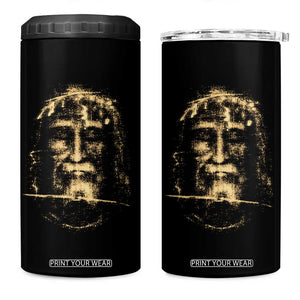 Shroud Of Turin Jesus 4 in 1 Can Cooler Tumbler Jesus Christ Face Religious Catholic Christian Faith TS10 One Size: 16 oz Black Print Your Wear