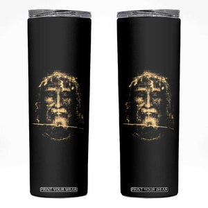 Shroud Of Turin Jesus Skinny Tumbler Jesus Christ Face Religious Catholic Christian Faith TS10 Black Print Your Wear