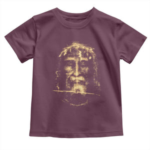 Shroud Of Turin Jesus Toddler T Shirt Jesus Christ Face Religious Catholic Christian Faith TS10 Maroon Print Your Wear