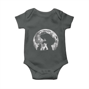 Fun Hand Boop Nose Bigfoot Cat Baby Onesie Sasquatch Full Moon TS10 Dark Heather Print Your Wear