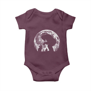 Fun Hand Boop Nose Bigfoot Cat Baby Onesie Sasquatch Full Moon TS10 Maroon Print Your Wear