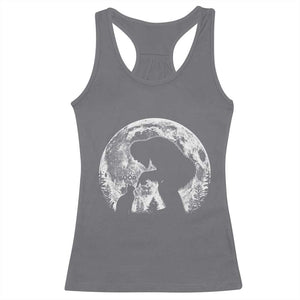 Fun Hand Boop Nose Bigfoot Cat Racerback Tank Top Sasquatch Full Moon TS10 Charcoal Print Your Wear