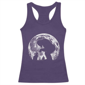 Fun Hand Boop Nose Bigfoot Cat Racerback Tank Top Sasquatch Full Moon TS10 Purple Print Your Wear
