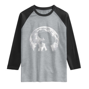 Fun Hand Boop Nose Bigfoot Cat Raglan Shirt Sasquatch Full Moon TS10 Heather Gray Black Print Your Wear