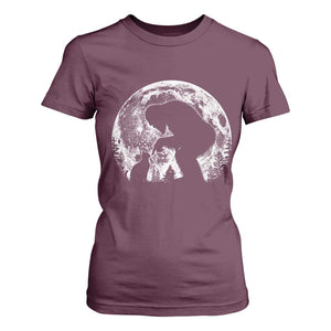 Fun Hand Boop Nose Bigfoot Cat T Shirt For Women Sasquatch Full Moon TS10 Maroon Print Your Wear