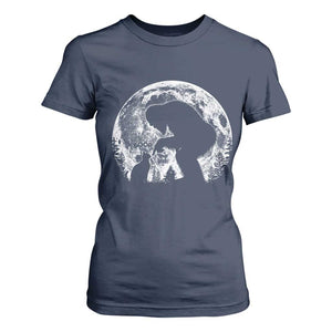 Fun Hand Boop Nose Bigfoot Cat T Shirt For Women Sasquatch Full Moon TS10 Navy Print Your Wear