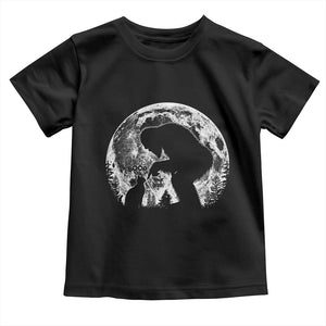 Fun Hand Boop Nose Bigfoot Cat Toddler T Shirt Sasquatch Full Moon TS10 Black Print Your Wear